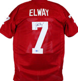 John Elway Autographed Cardinal Collge Style Jersey-Beckett W Hologram *Black