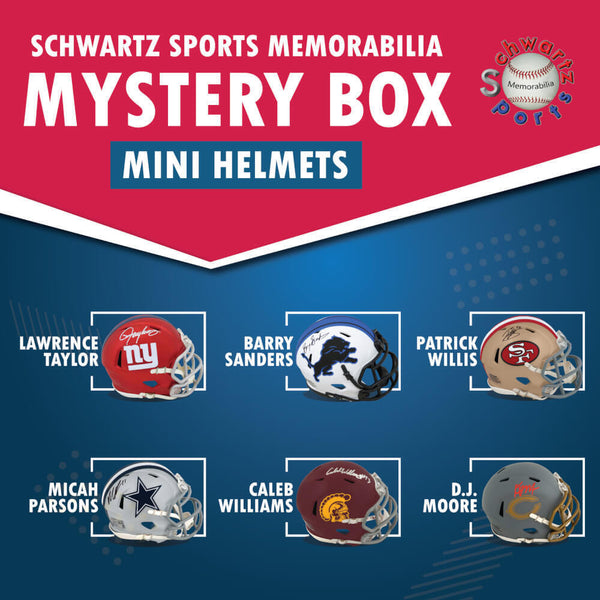 Schwartz Sports Football Stars Signed Mystery Mini Helmet - Series 43 - (LE/75)