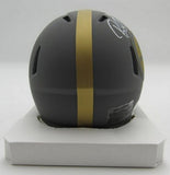 Rocky Bleier HOF Signed/Inscr Slate Mini Helmet Steelers Becket Witness 191556