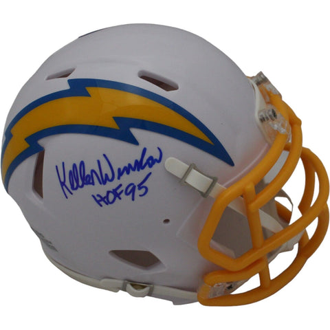 Kellen Winslow Signed Los Angeles Chargers Mini Helmet HOF Beckett 44431