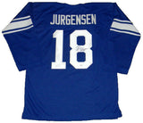 SONNY JURGENSEN AUTOGRAPHED SIGNED DUKE BLUE DEVILS #18 THROWBACK JERSEY JSA