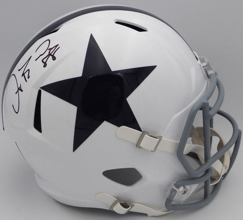 Dez Bryant Autographed White Full Size Helmet Cowboys Beckett QR #1W742532