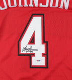 Larry Johnson Signed UNLV Runnin' Rebels Jersey (PSA COA) #1 Overall Pick 1991