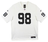 Raiders Maxx Crosby Authentic Signed White Nike Game Jersey Autographed Fanatics