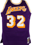 Magic Johnson Signed Lakers Purple Mitchell & Ness HWC Swingman Jsy-BeckettWHolo