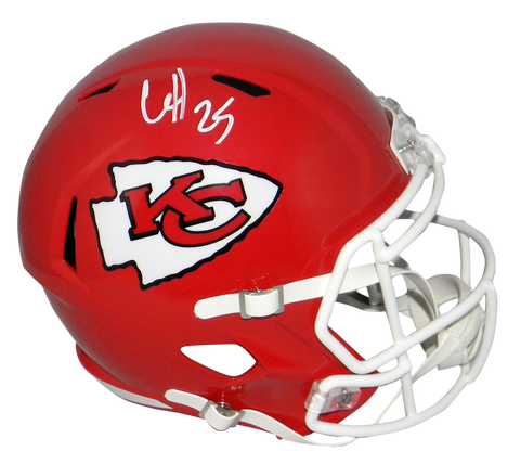 CLYDE EDWARDS-HELAIRE SIGNED KANSAS CITY CHIEFS FULL SIZE SPEED HELMET BECKETT