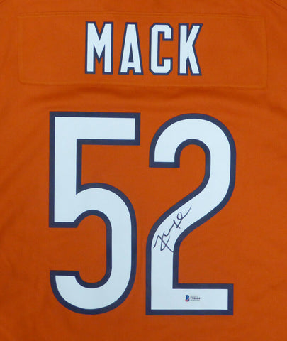 CHICAGO BEARS KHALIL MACK AUTOGRAPHED ORANGE NIKE JERSEY SIZE XL BECKETT 148307