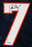 John Elway Autographed Blue Pro Style Jersey-Beckett W Hologram *Black