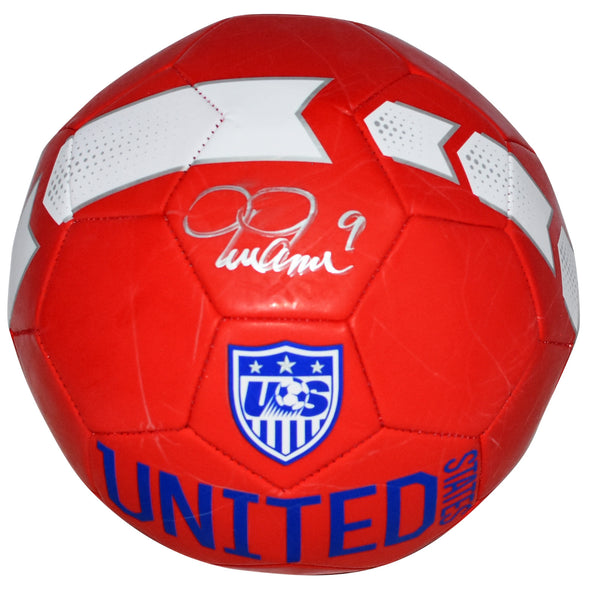 MIA HAMM SIGNED USWNT TEAM USA WOMEN'S NIKE RED SOCCER BALL BECKETT