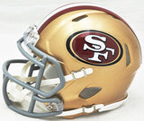 BRYANT YOUNG AUTOGRAPHED 49ERS GOLD SPEED MINI HELMET HOF 22 BECKETT 215663