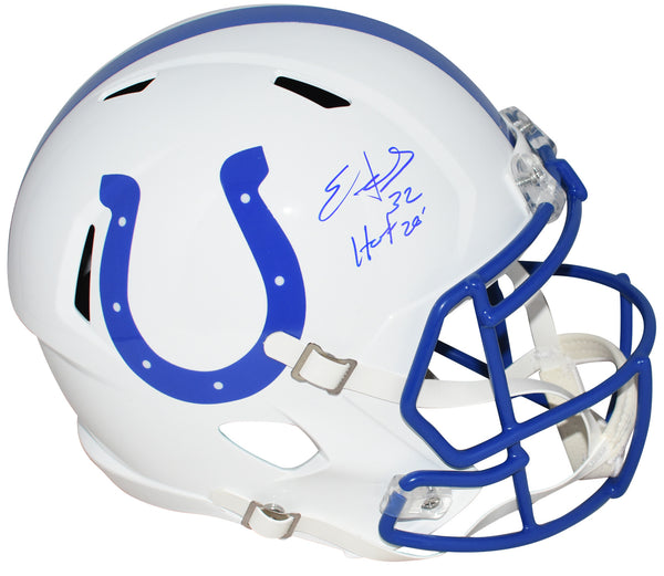 EDGERRIN JAMES SIGNED INDIANAPOLIS COLTS FULL SIZE SPEED HELMET W/ HOF 20