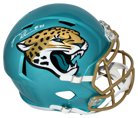 JAMES ROBINSON SIGNED JACKSONVILLE JAGUARS FULL SIZE SPEED FLASH HELMET BECKETT