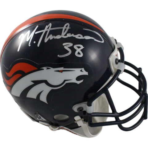 Mike Anderson Signed Denver Broncos VSR4 Authentic Mini Helmet BAS 44270