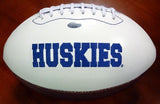 BISHOP SANKEY AUTOGRAPHED WHITE LOGO FOOTBALL WASHINGTON HUSKIES MCS HOLO 73077