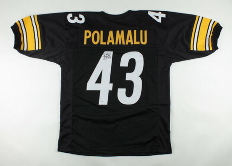 Troy Polamalu Signed Pittsburgh Steelers Jersey (Beckett COA) 8xPro Bowl D.B.