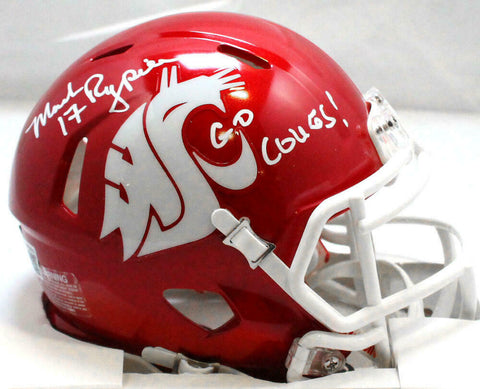 Mark Rypien Autographed Washington State Mini Helmet w/ Insc-Beckett W Hologram