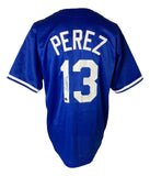 Salvador Perez Kansas City Signed Custom Blue Baseball Jersey BAS