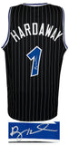 Penny Hardaway (MAGIC) Signed Black Custom Basketball Jersey - (SCHWARTZ COA)