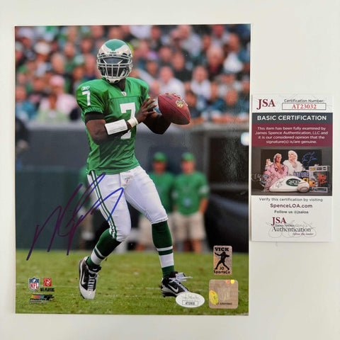 Autographed/Signed Michael Mike Vick Philadelphia Eagles 8x10 Photo JSA COA #2