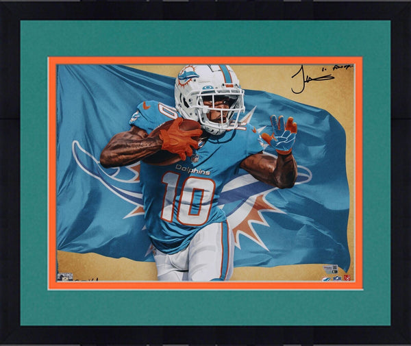 Tyreek Hill Miami Dolphins Signed Autograph Teal Custom Jersey