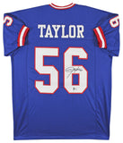 Lawrence Taylor Authentic Signed Blue Pro Style Jersey BAS Witnessed #2W065474