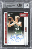 Larry Bird & Magic Johnson Signed 2009 Classics #1 180/250 Card Auto 10 BAS Slab