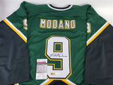 Mike Modano Signed Dallas Stars Green Jersey (JSA COA) 1999 Stanley Cup Champ