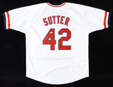 Bruce Sutter Signed St. Louis Cardinals Jersey Inscribed "H.O.F. 06" (JSA COA)