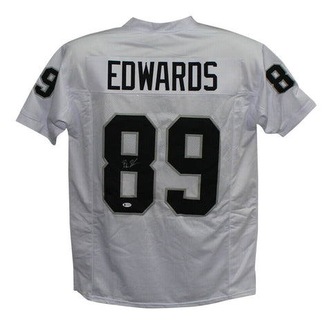 Bryan Edwards Autographed/Signed Pro Style White XL Jersey BAS 33191