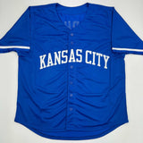 Autographed/Signed Bret Saberhagen Kansas City Dark Blue Baseball Jersey JSA COA