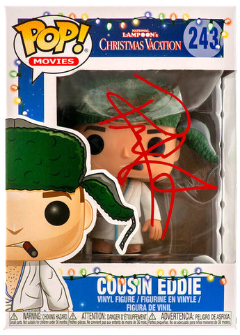 Randy Quaid Signed Christmas Vacation Cousin Eddie Funko Pop Doll #243 -(SS COA)