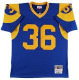 Rams Jerome Bettis "ROY 93" Signed Blue Mitchell & Ness Jersey BAS Witnessed