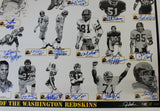 Washington Redskins Autographed All Time Greats Poster Print 42 Sigs BAS 20928