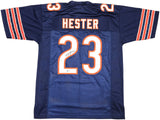 CHICAGO BEARS DEVIN HESTER AUTOGRAPHED BLUE JERSEY BECKETT BAS WITNESS 231051