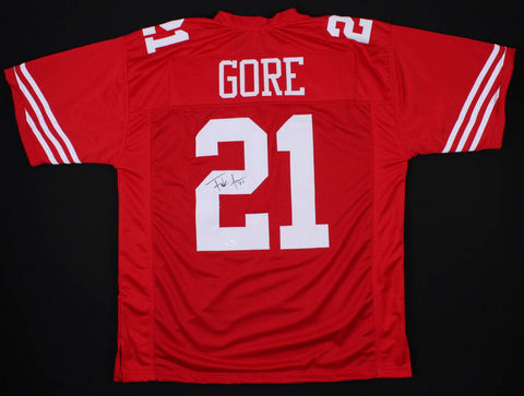 Frank Gore Signed 49ers Red Jersey (JSA COA) 5xPro Bowl (2006, 2009, 2011-2013)