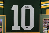 JORDAN LOVE (Packers green SKYLINE) Signed Autographed Framed Jersey Beckett