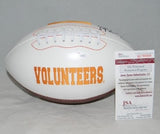 BILL BATES AUTOGRAPHED SIGNED TENNESSEE VOLS VOLUNTEERS WHITE LOGO FOOTBALL JSA