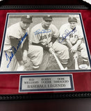 Ted Williams, Bobby Doerr & Dom DiMaggio Signed Auto Photo Framed to 14x17 JSA