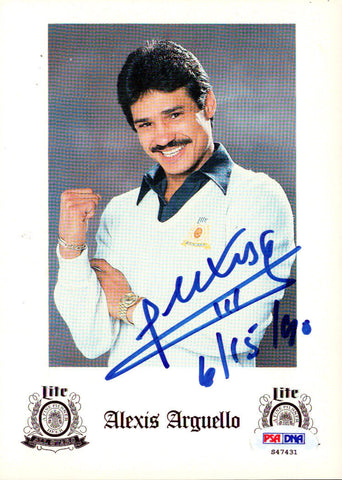 Alexis Arguello Autographed Signed Advertisement PSA/DNA #S47432