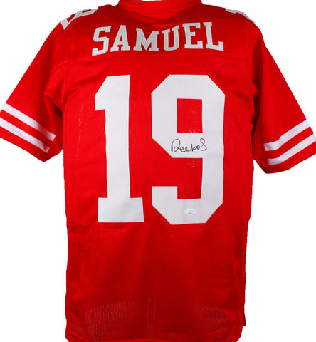 Deebo Samuel Autographed Red Pro Style Jersey- JSA *Black