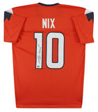 Bo Nix Authentic Signed Orange Pro Style Jersey Autographed BAS Witnessed