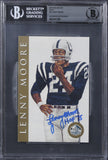 Colts Lenny Moore "HOF 75" Signed 2003 Ron Mix HOF Gold #70 Card BAS Slabbed 1