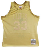 Larry Bird Authentic Signed 1985 Gold M&N HWC Swingman Jersey BAS Witnessed