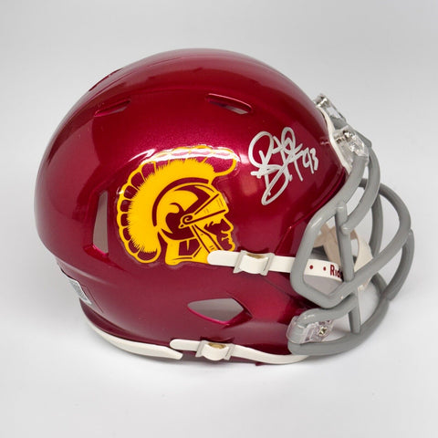 Troy Polamalu Autographed Signed USC Trojans Mini Helmet Beckett