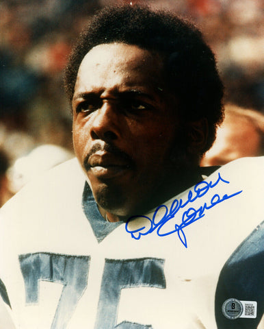 Deacon Jones Autographed Los Angeles Rams 8x10 Photo Beckett 47758