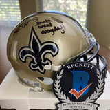 Ricky Williams Signed New Orleans Saints Mini Helmet "Smoke weed everyday" BAS