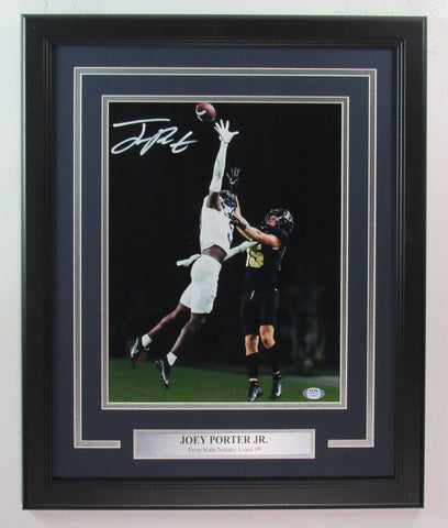 Joey Porter Jr.Autographed 11x14 Photo Penn State Framed PSA/DNA 179677