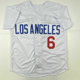 Autographed/Signed STEVE GARVEY Los Angeles White Baseball Jersey Beckett COA