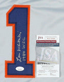 Lou Whitaker Signed Detroit Tigers Road Jersey Inscribed "1984 WSC" (JSA COA)