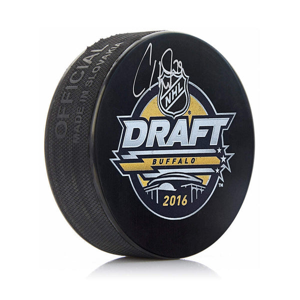 Carter Hart Philadelphia Flyers Autographed Signed 2016 Hockey Draft Puck JSA